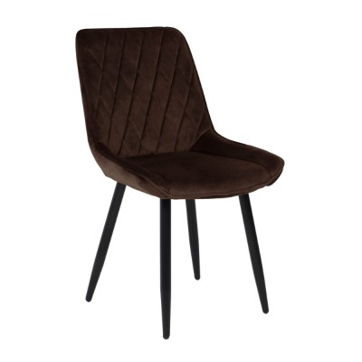 Стул NIKA, коричневый велюр HLR-49/черный